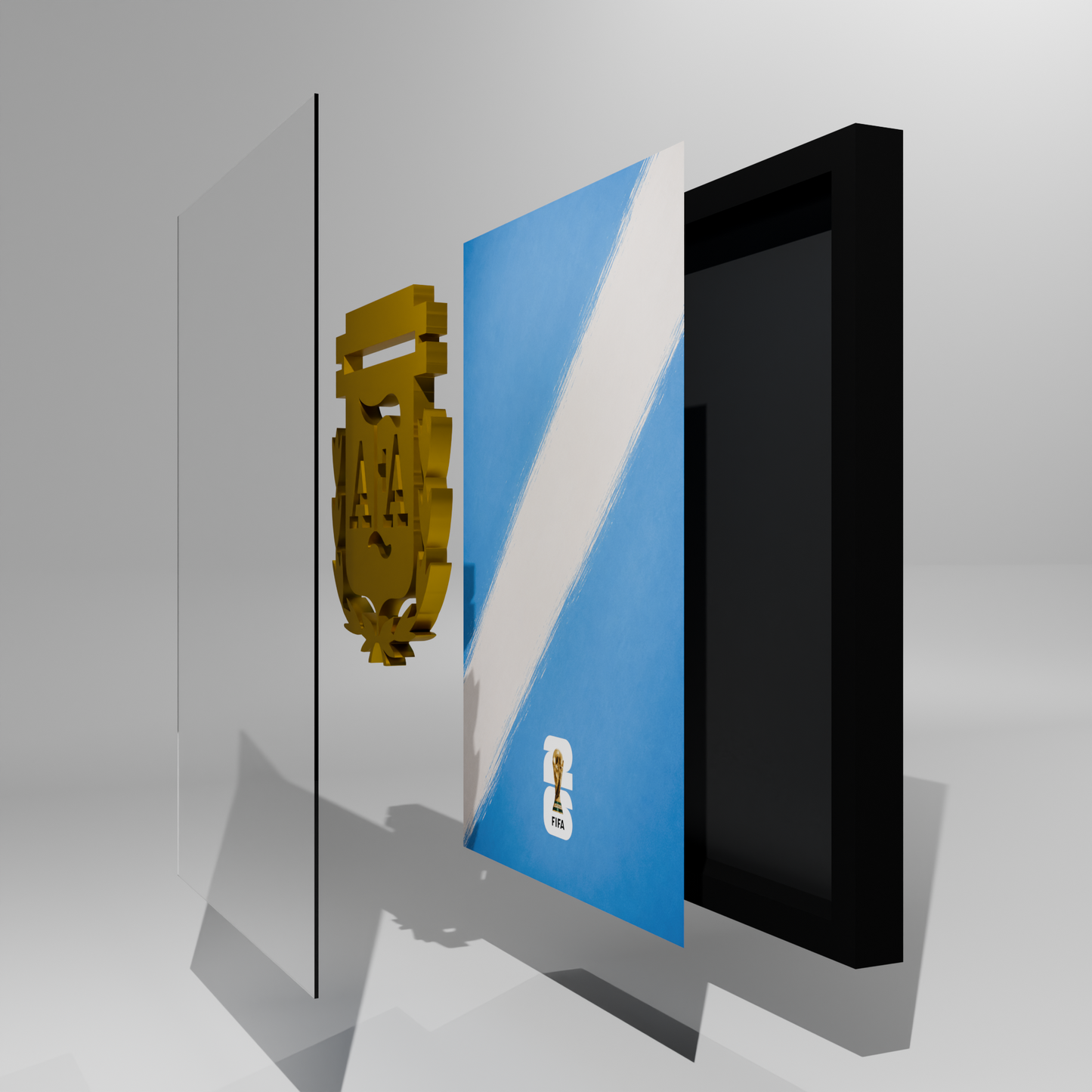 Argentina national logo frame — exploded view