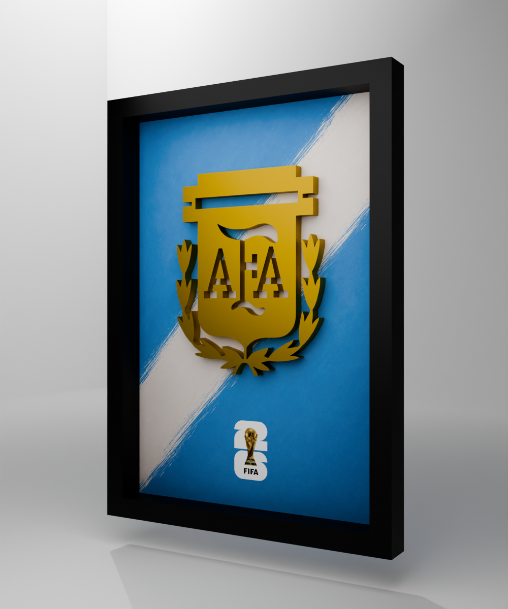 Argentina national logo frame — side view