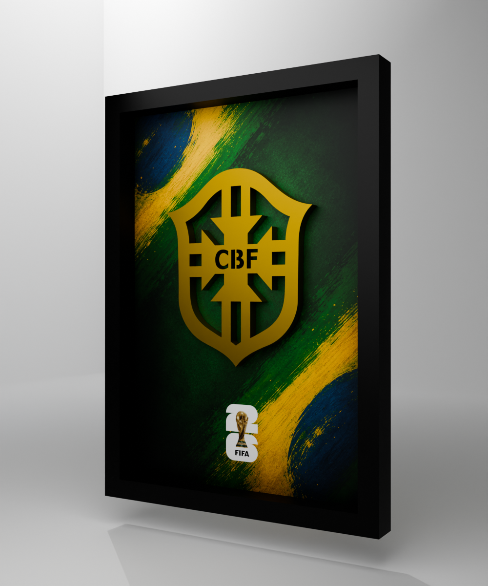 Brazil national logo frame — side view