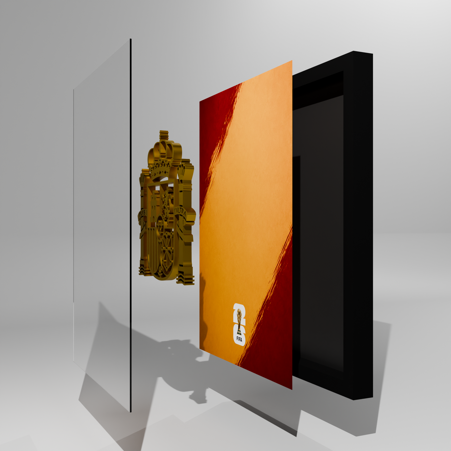 Spain national logo frame — exploded view
